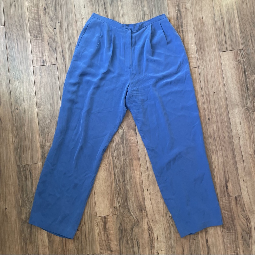 Blue silk pants - Picture 9 of 10